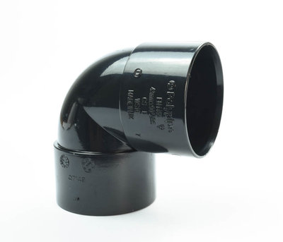 Polypipe 40mm WS16 Black ABS 90 Degree Black
