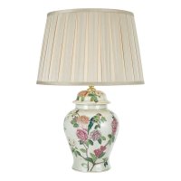 PEONY TABLE LAMP FLORAL DESIGN WITH SHADE B22