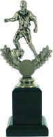 23cm Soccer Trophy on Black Pedestal (M) | TC