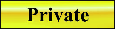 Safety Sign Private POL 200x50mm