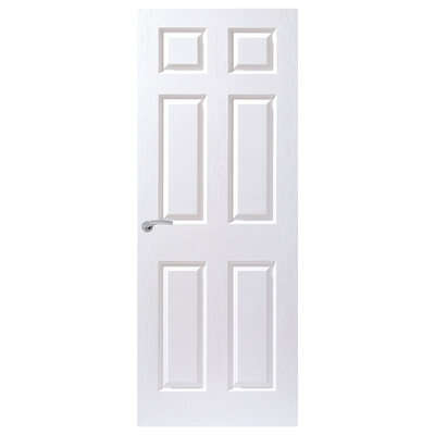 6 Panel Moulded Textured Internal Door 1981mm x 686mm x 35mm