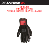 BLACKSPUR MULTI PURPOSE NITRILE COATED GLOVES—LARGE