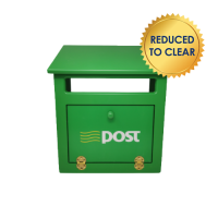 The Wooden Green An Post Wall Mounted Post Box adds authenticity to a themed environment and encourages interaction and movement.