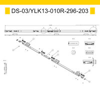 YLK13-010R-296 RH ASSY FOR YL21-296(13MM STYLE) PACKER 203 FITTED - Deceuninck