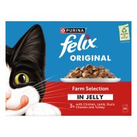 Felix 12621754 Cat Original Farm Selection in Jelly 4x12x85gm - 7086