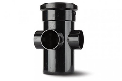 Ring Seal Soil 110mm Boss Pipe 3 Way Single Socket Black