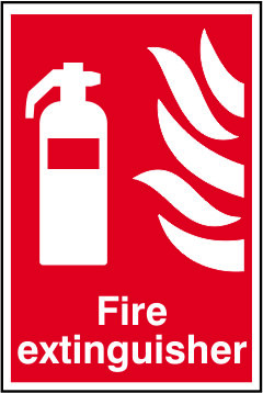 Safety Sign Fire Extinguisher PVC 200x300mm
