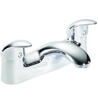 Tucker French Chi Two Taphole Deck Mounted Bath Filler Chrome
