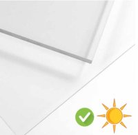 Clear Flat UV Polycarbonate 4mm 1250 x 620mm