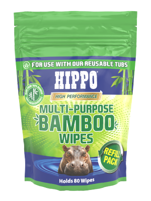 Hippo Multi Purpose Bamboo Wipes (Refill Pack 80) H18734