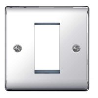 NEXUS POLISHED CHROME EURO 1 MODULE SINGLE PLATE