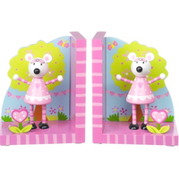 Pink Mouse Bookends