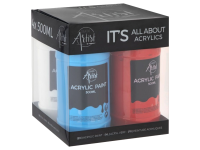 Acrylic Paint 500ml (4) - Set 1 (White, Yellow, Red, Blue)