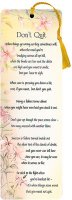 Laminated Bookmark - Don't Quit   (80941)