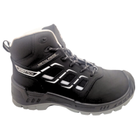 Bodytech Detroit Safety Hiker Black Laced Boot, Non-Metallic, S3 SRC