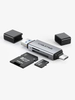Cabletime USB-A & USB-C USB3.0 SD & MicroSD Card Reader
