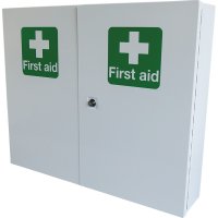 FIRST AID CABINET DOUBLE DOORS, SINGLE DEPTH
