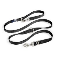 Curli Adjustable Dog Leash Nylon Black Medium