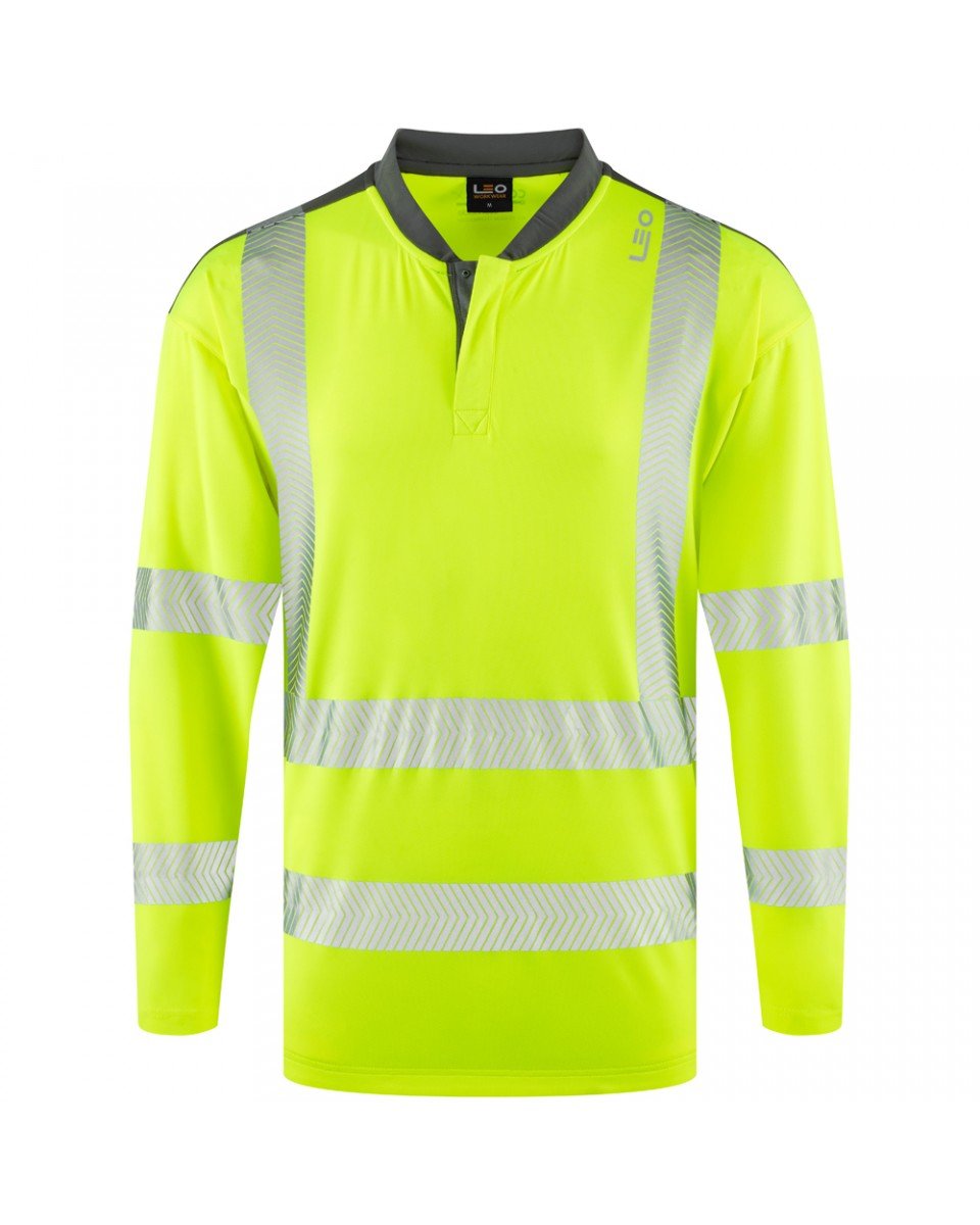 WATERMOUTH ISO 20471 CL3 COOLMAX LONG SLEEVED PLACKET T-SHIRT