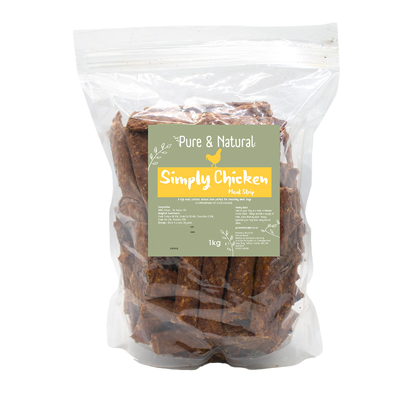 Pure & Natural Simply Chicken Meaty Strips 1kg