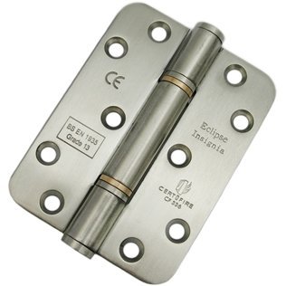 PK931 - Insignia G13 SS Rad Door Hinge H:102mm W:76mm T:3mm BSEN 1935:13: Fire Tested: Yes: Certifire: Yes - Satin Stainless Steel