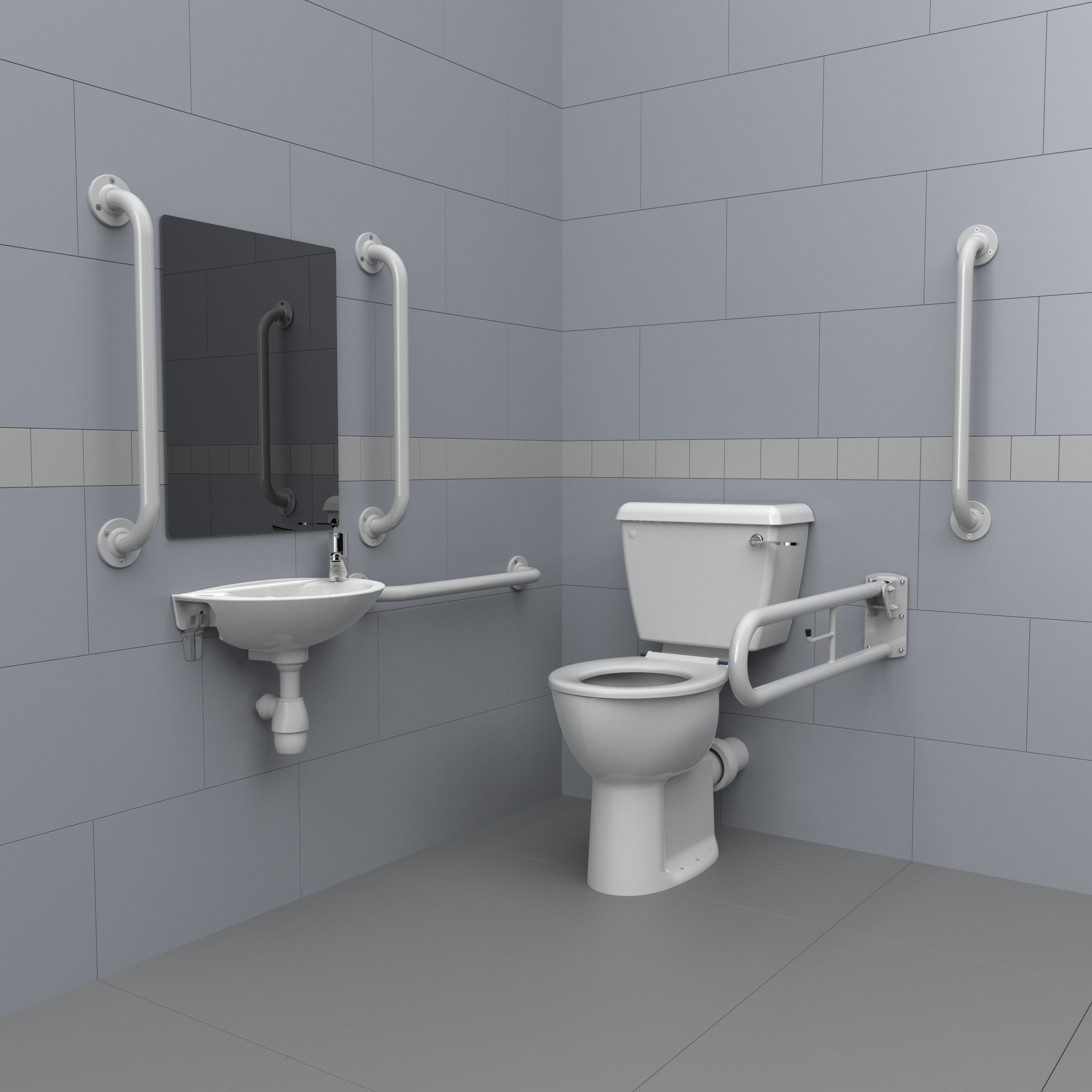 Tucker French White DOC M Close Coupled Pack 2 Tap Hole Basin
