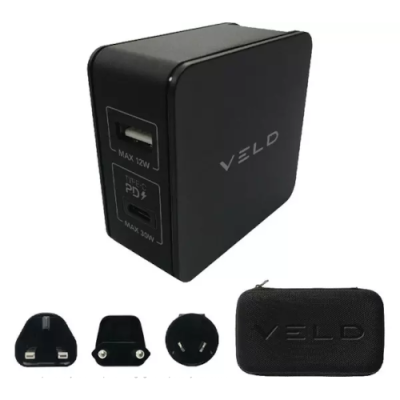 VELD Super-Fast 2-Port USB Travel Charger