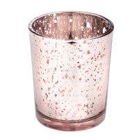 Glass Small Candle Holder Rose Gold - 55 x 65mm