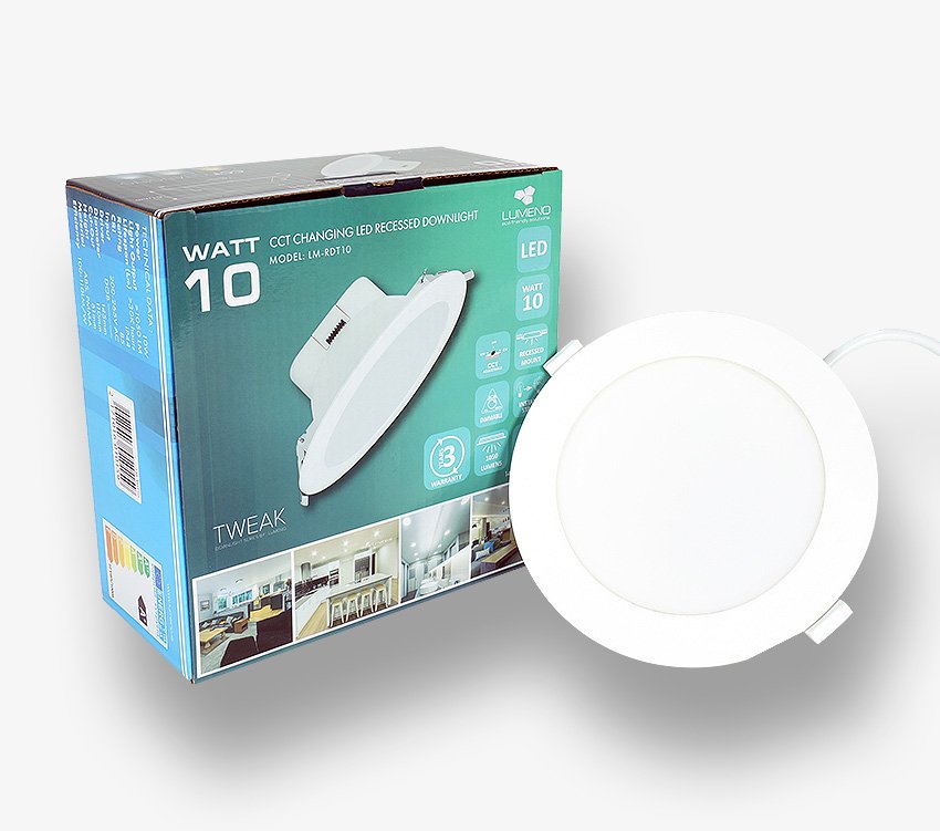 Lumeno 10W Tweak IP44 CCT Dimmable LED Downlight