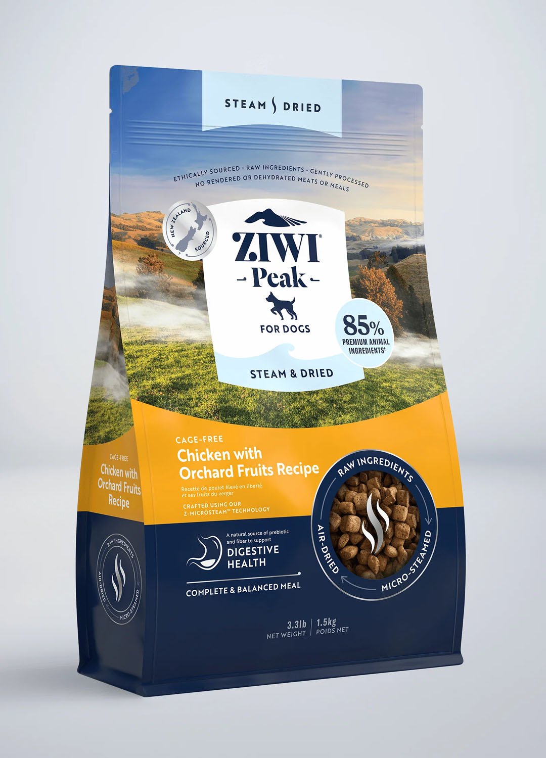Ziwipeak Dog Steam and Dried Chicken Dry Food Pouch 3.2kg