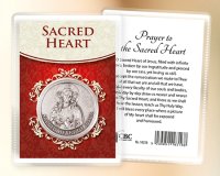 Metal Pocket Token/Leaflet/Sacred Heart   (16316)