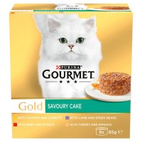 Gourmet Gold Adult Savoury Cake Meat and Veg Multipack 6x8x85g 