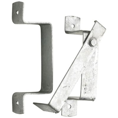 Perry No.833 Slip Rail Brackets c/w 4 BZP Wood Screws Galv'd