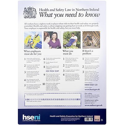 HSE HEALTH & SAFETY LAW POSTER ( NI VERSION)