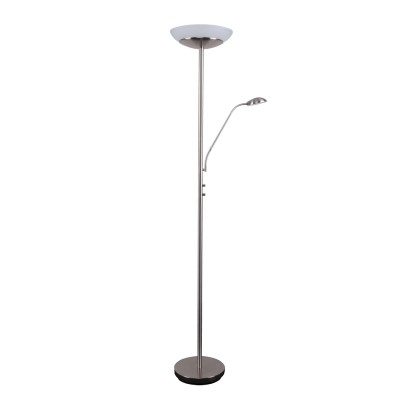 Domus Eden LED Mother and Child Floor Lamp Satin Chrome