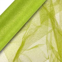 Glitter Net On Roll Lime - 30cm x 25m