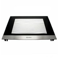 Indesit Main Oven Outer Glass And Side Supports Innox Genuine
