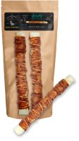 The Butcher Shop Co. 10" White Twisted Stick Wrapped with DUCK 2pk x 1