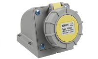 EBASEE CEE IP67 32A Wall Mounted Socket 3x32A 110V Yellow