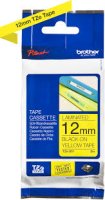 12mm Black on Yellow Brother Tape
