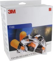 3M 1100 FOAM EAR PLUGS PACK OF 200