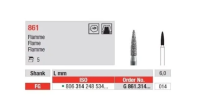 Diamond Burs Flame Head FG - Pack of 5