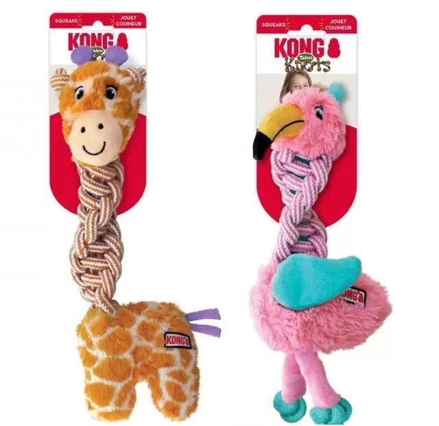 KONG Knot Twists Flamingo / Giraffe Small / Medium x 1 TrustPet