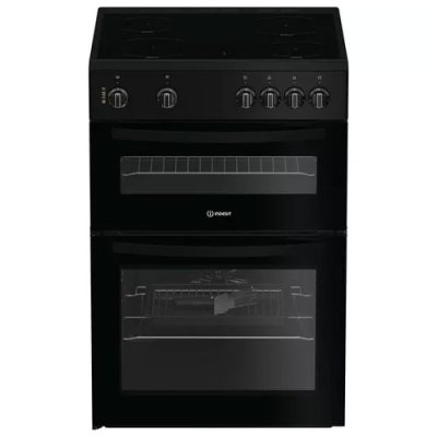 Indesit 60cm Freestanding Electric Cooker with Double Oven | IDE6VMB