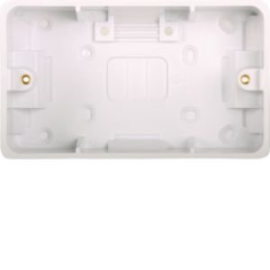 Hager Sollysta 2G 46mm Surface Box White WMPB2/46