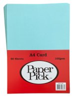 A4 Light Blue Card 160gsm (50) 