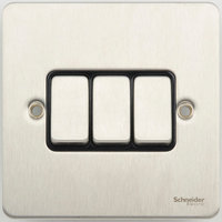 Switch Ultimate 3 Gang 2 way Stainless Steel