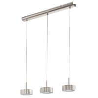 Matt Nickel 3 Bar Pendant,  LED Wam White | LV1902.0002