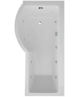 P SHAPE 1700X850MM LH SINGLE ENDED 8 JET WHIRLPOOL BATH & PANEL
