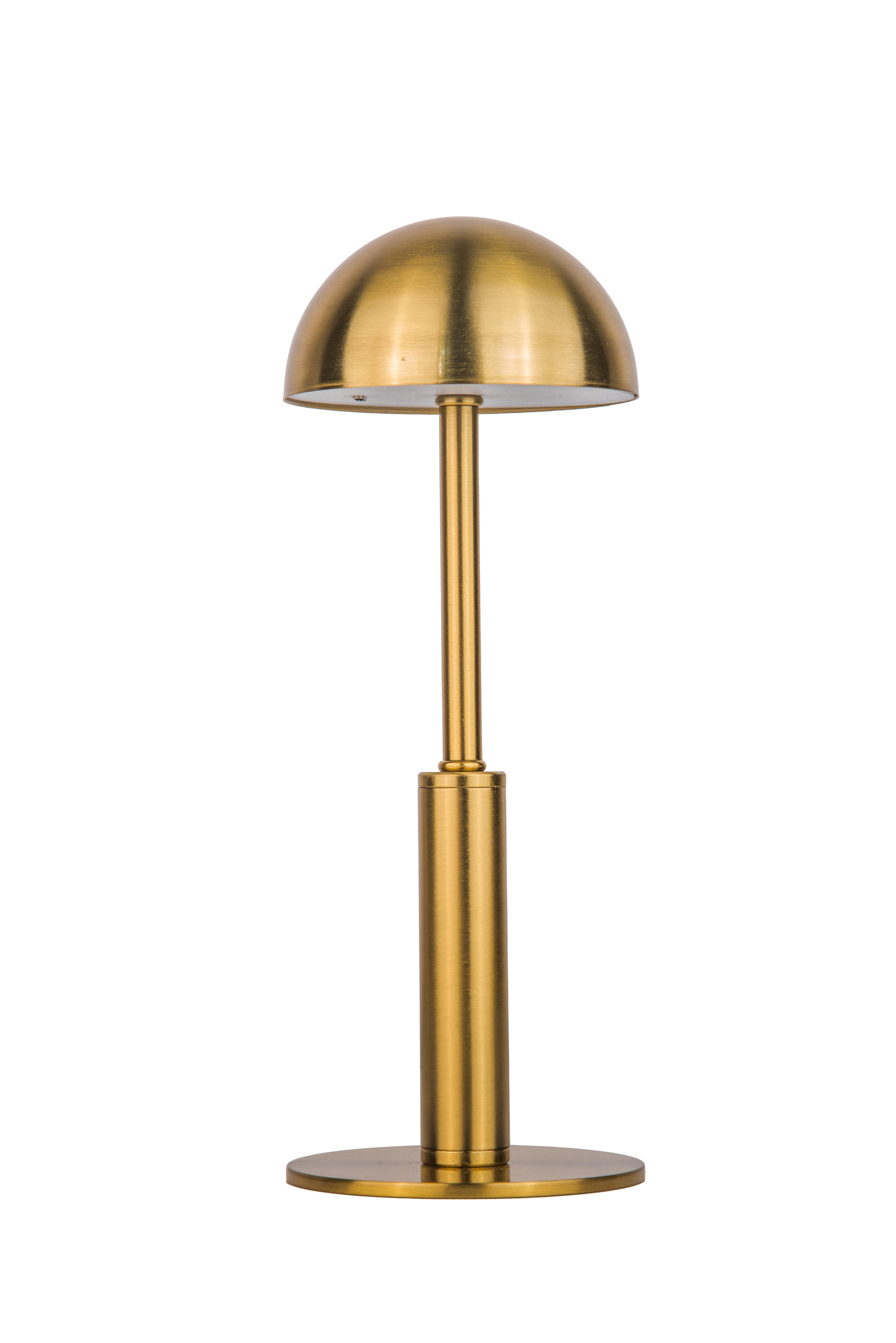 Rechargeable Gold Round Top Table Lamp 10x27cmh